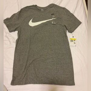Nike grey shirt with white logo